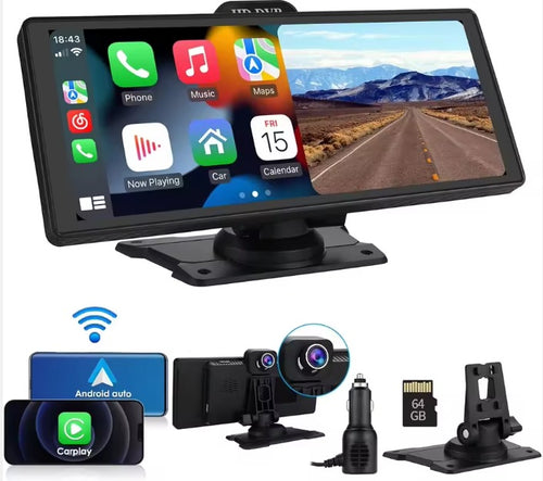 Pantalla inalamabrica Carplay I Android Auto 10,26 pulgadas carplay con Dashcam