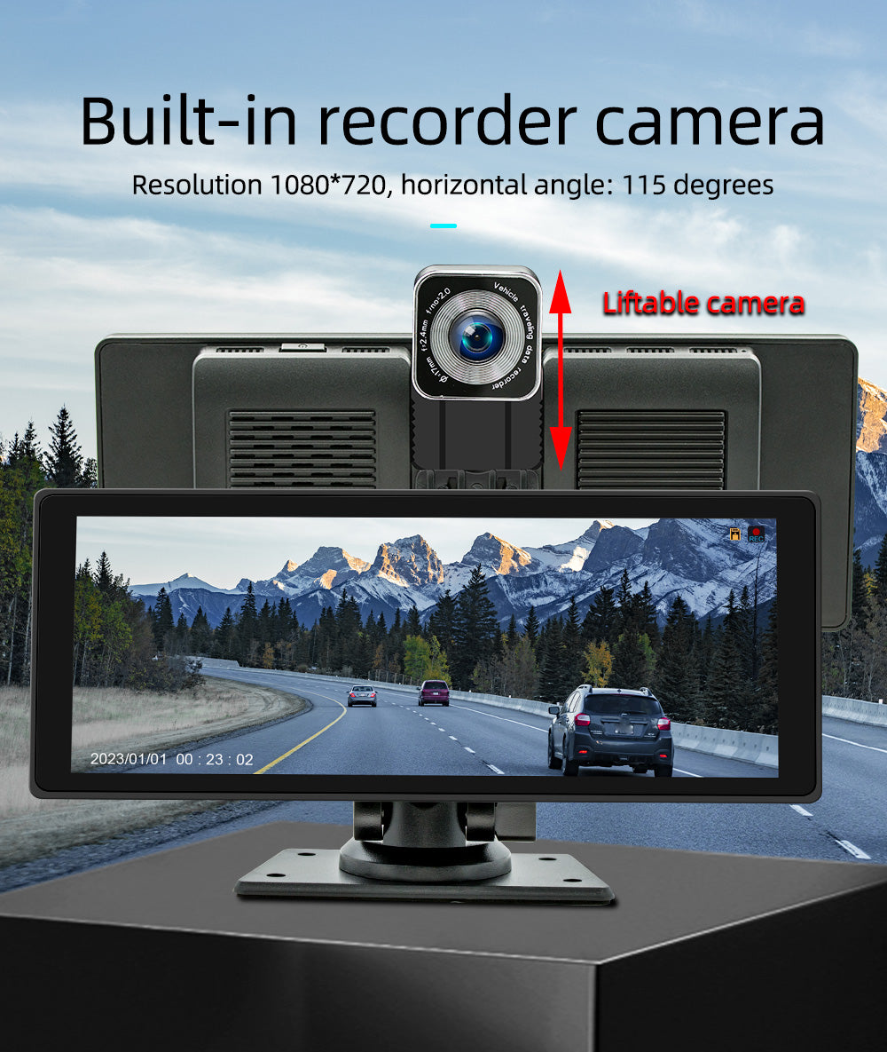 Pantalla inalamabrica Carplay I Android Auto 10,26 pulgadas carplay con Dashcam